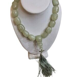 Vintage Jade? Buddha Face Beads Necklace (A9430)